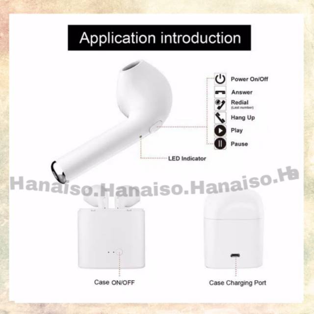 Termurah Medan Headset Bluetooth i12 i7s i7 i9 TWS Twin Earpods Inpods HBQ Docking Charge Dual Wireless smartphone