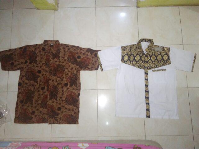 Diskon Bswart Batik Hrb026 Kenongo Hem Pendek Padi Pekalongan M L Xl Batik Pria Murah Modern Grosir