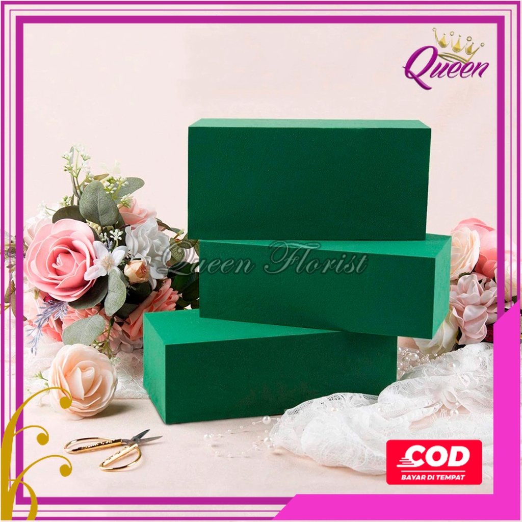 FLORAL FOAM KERING BASAH 1PCS - BUSA UNTUK TANCAP BUNGA ARTIFICIAL BUNGA HIDUP
