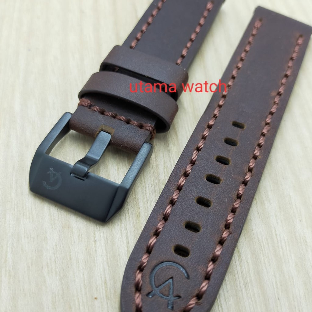 TALI JAM TANGAN ALEXANDRE CHRITIE HTAM COKLAT STRAP TALI JAM ALEXSANDER CHRISTI