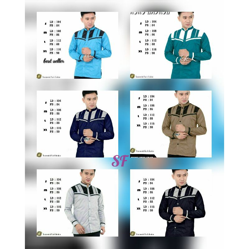 Baju koko hadroh motif garis/seragam hadroh