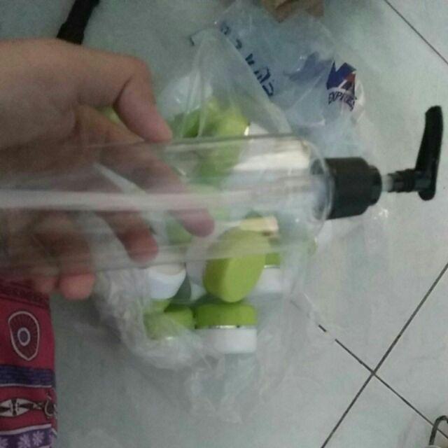 Botol Pet 250 Ml Natural Pump Hitam