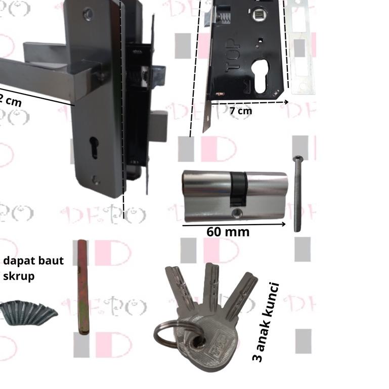 Handle Pintu Rumahan / Kunci Pintu Rumah Silinder Kecil