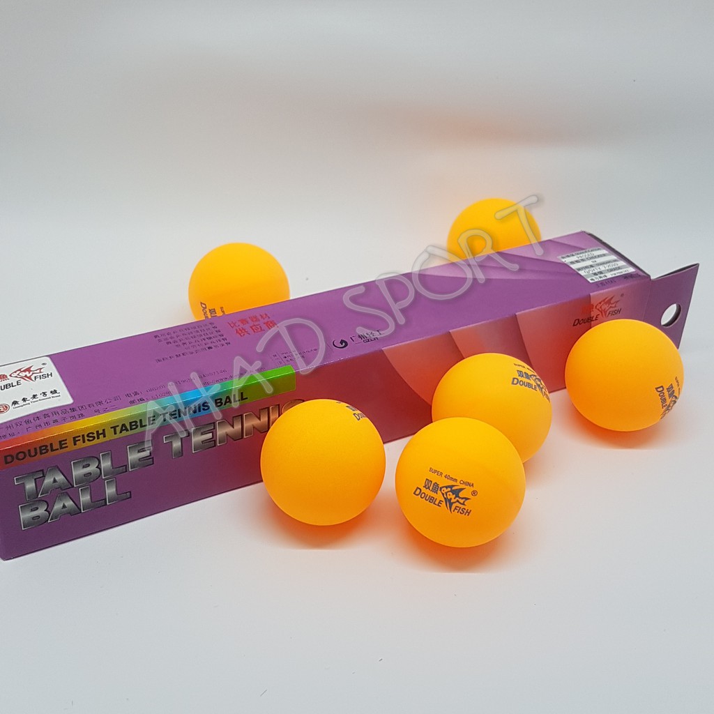 Bola Pingpong Double Fish isi 6 Bola Tenis Meja Pingpong