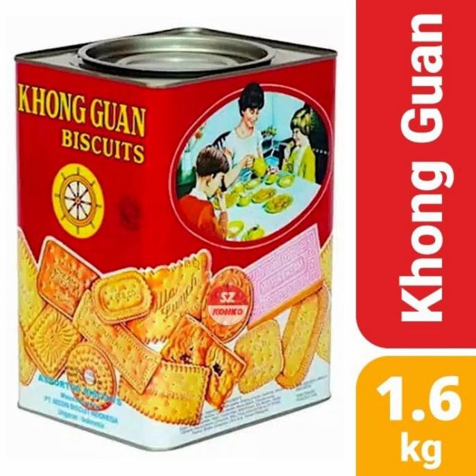 

New Produk Khong Guan Kaleng 1600 Gram Biskuit