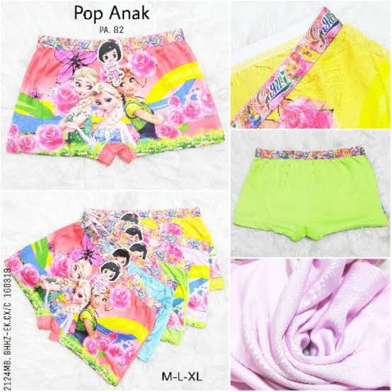 3 Pcs Celana Pendek Gagami - Celana Dalam Short Anak Perempuan - Random Motif / Warna