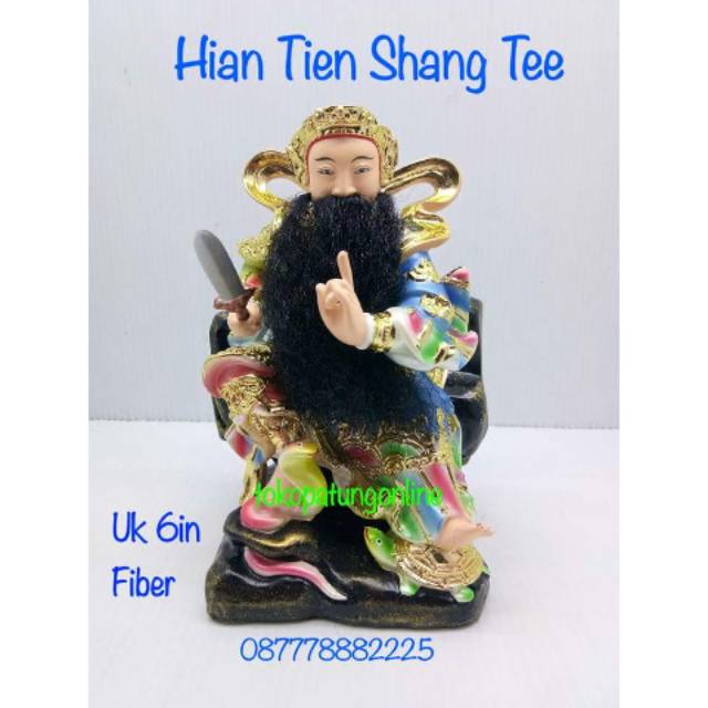 Patung Dewa Hian Tien Shang Tee Fiber uk 6 Import