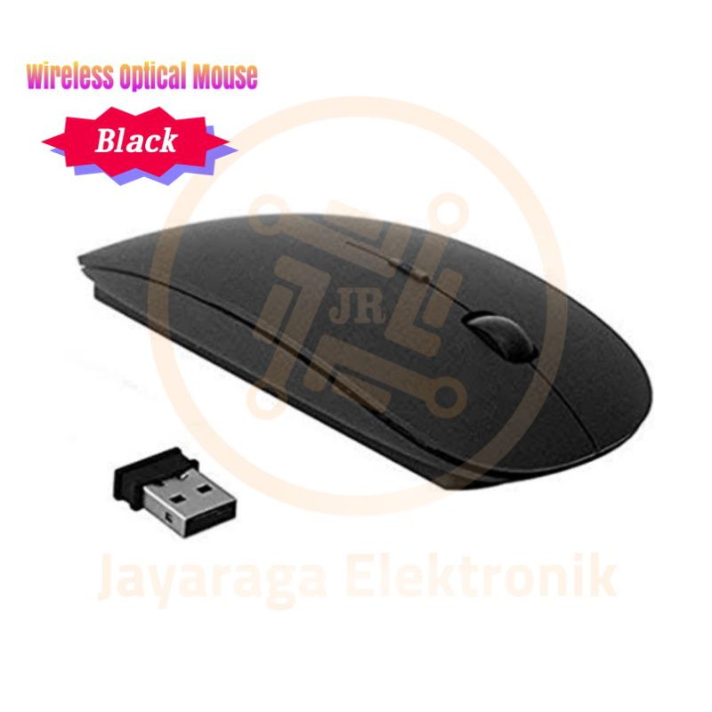 Mouse Wireless 2.4 Ghz Wireless Optical Mouse Design Slim Minimalis ORIGINAL