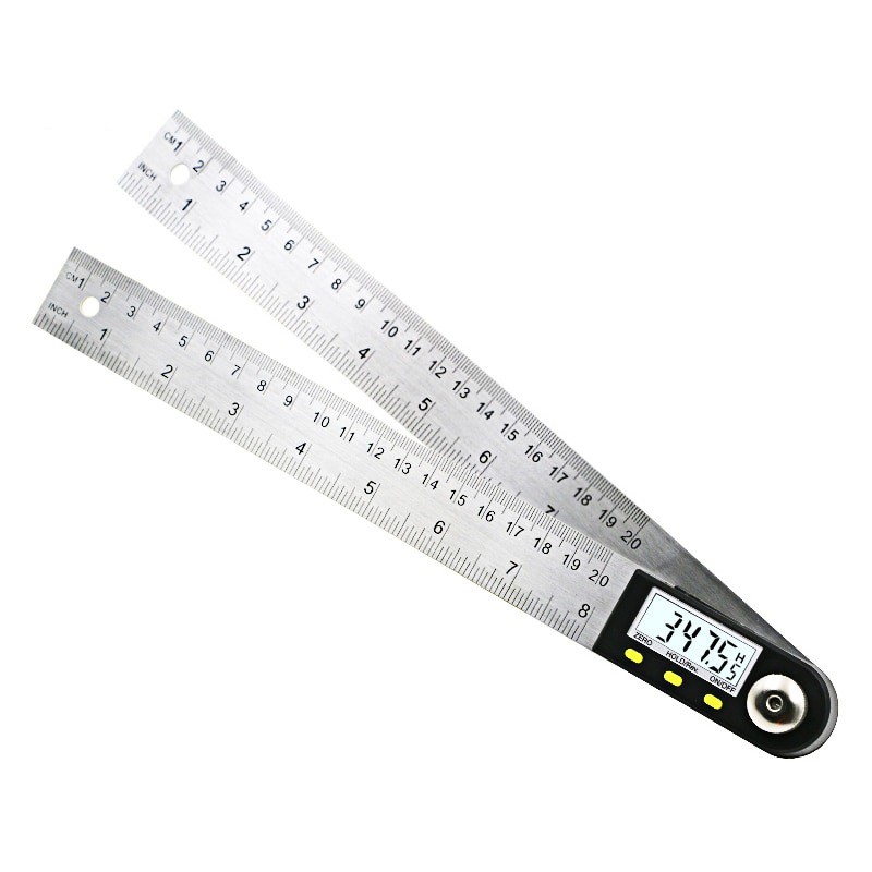 Penggaris Digital Inclinometer Goniometer Level Angle Measuring Tool 200mm - JIG-200 - Silver