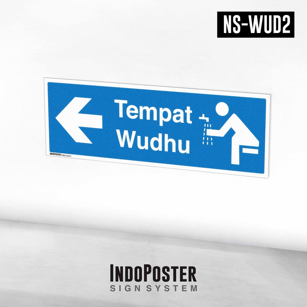 

Stiker Sign Arah Tempat Wudu Mushola Masjid
