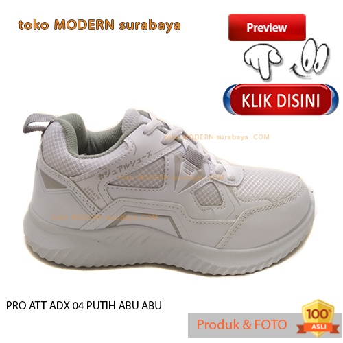 Sepatu olahraga anak sepatu sneakers kets PRO ATT ADX 04 PUTIH ABU ABU