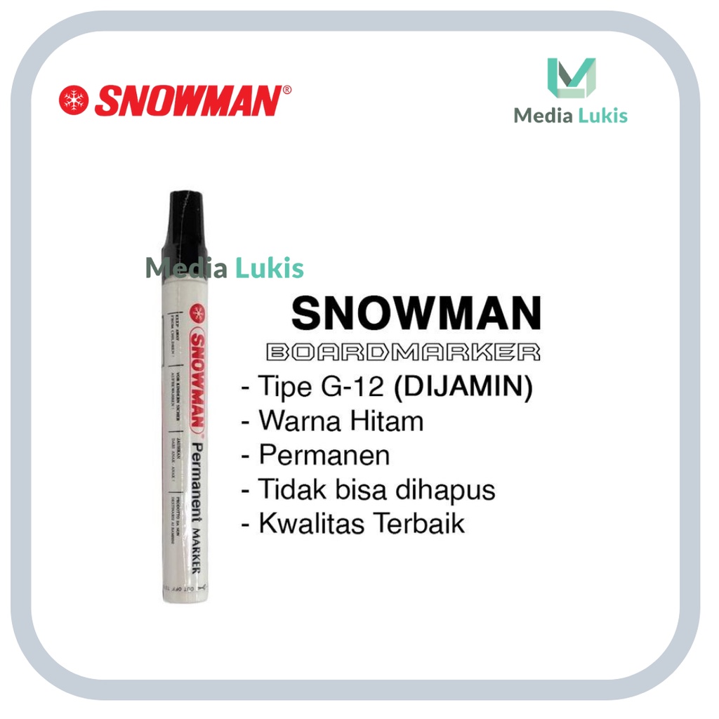 

Spidol Snowman Boardmarker G-12 Permanent / Paint Marker