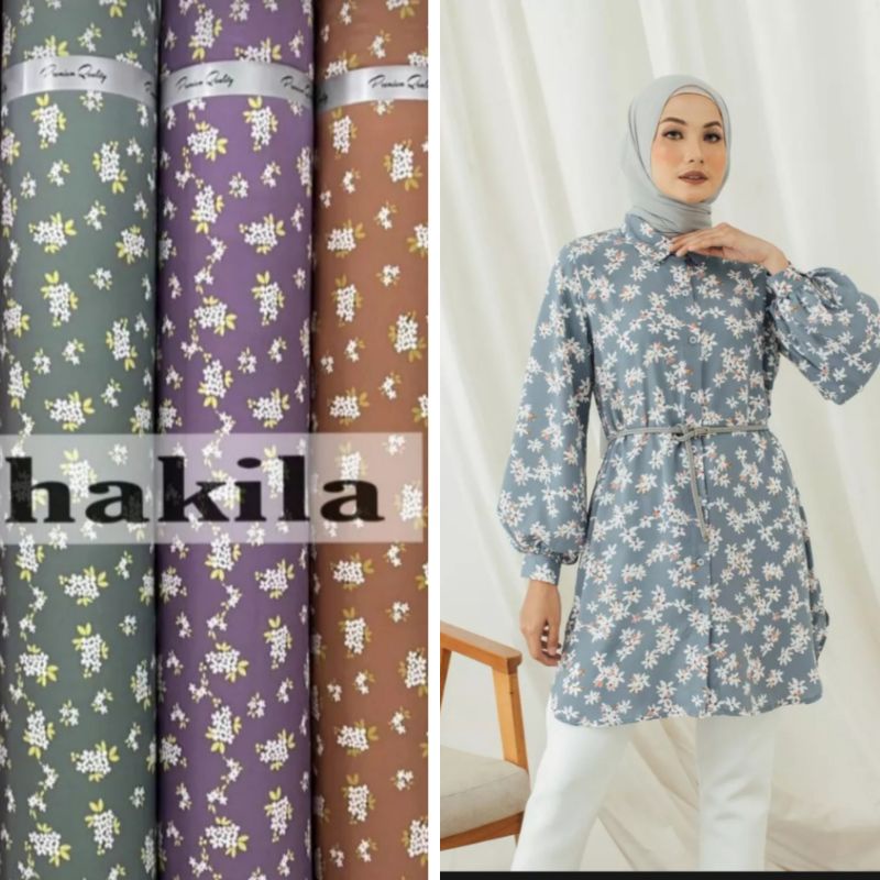 shakila meteran motif bunga | untuk detail kain chat admin | cuci gudang