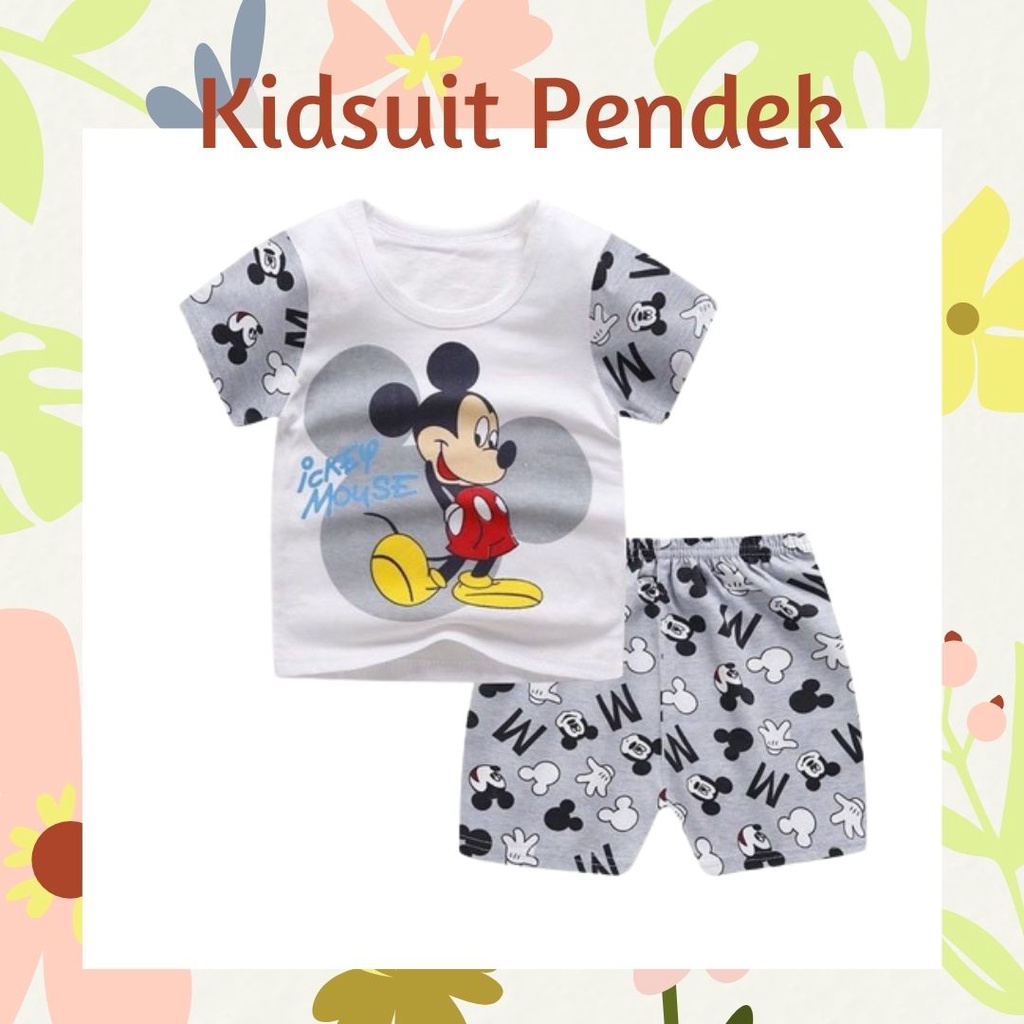 pz KIDS SUIT PENDEK Setelan Anak Bahan Kaos Lengan + Celana Berkualitas Import ebv cewek new11