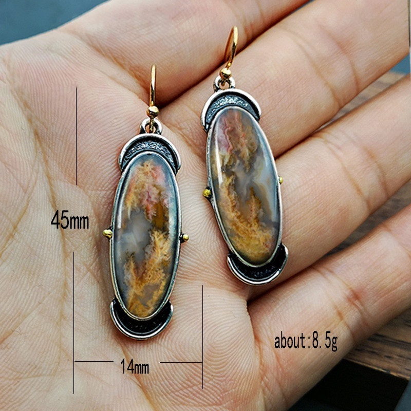 Anting Liontin Perak Perunggu Gaya Bohemian Untuk Aksesoris Wanita