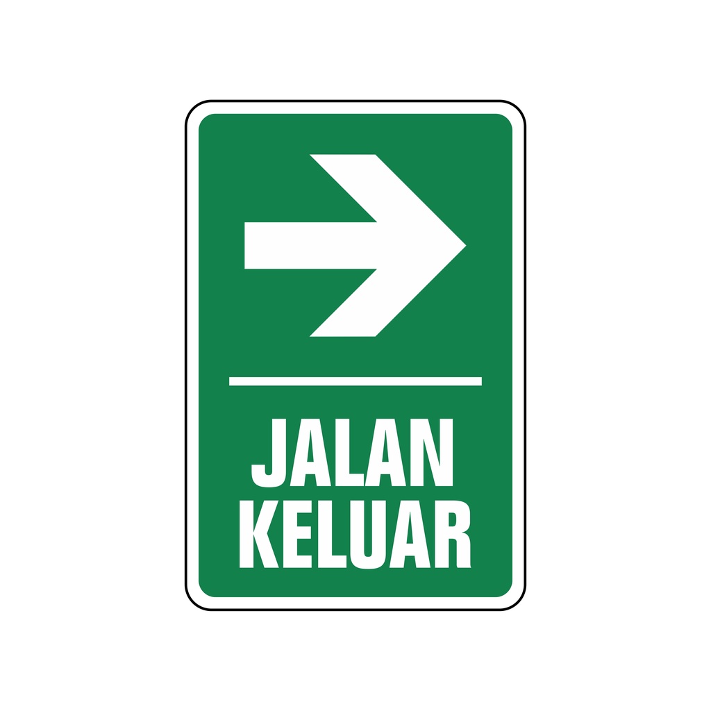 

RAMBU ARAH KELUAR 20CM X 30CM PLAT ALUMUNIUM 1.2mm