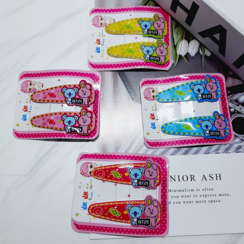 isi 2 Pcs Jepit Rambut Anak Tiktop Karakter Korea Import Best Seller