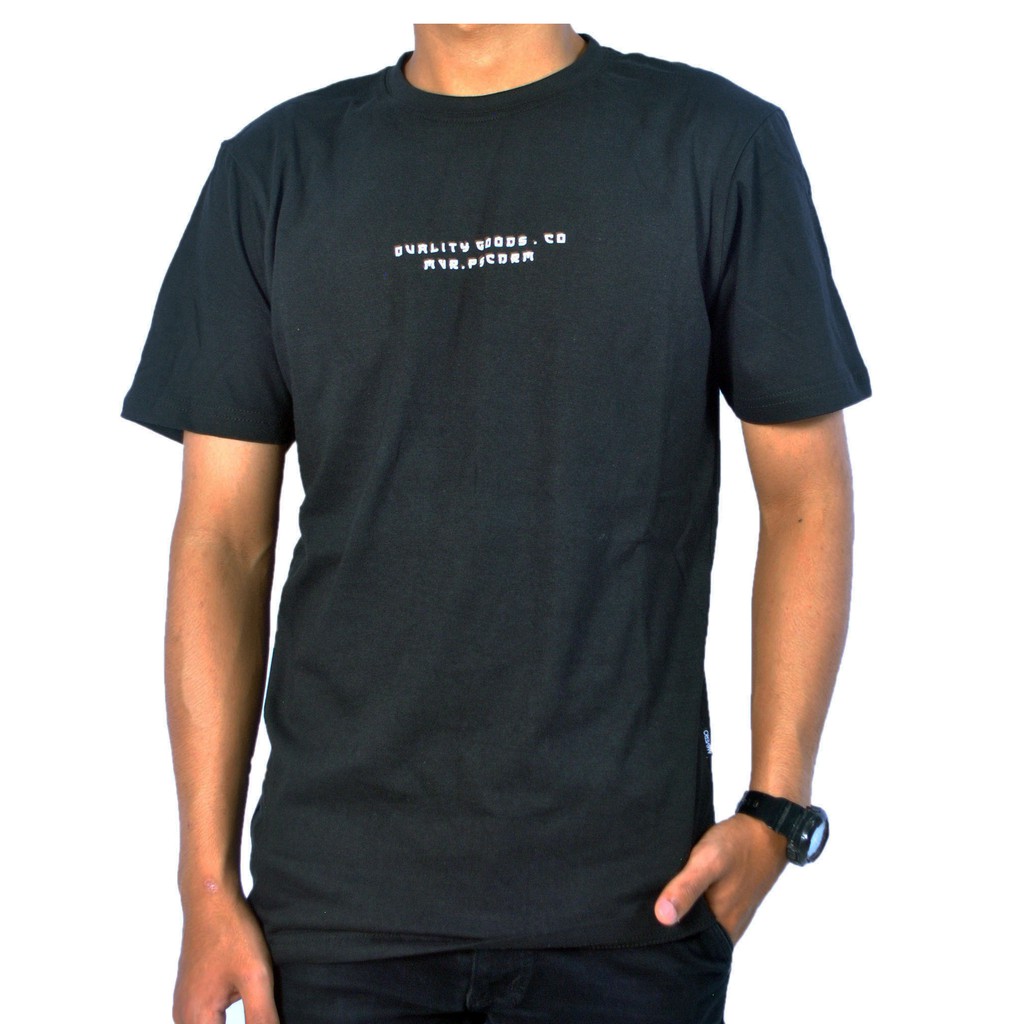Mavero Kaos Pria Distro Stork - Black Tees - Tshirt catton combed 24 s