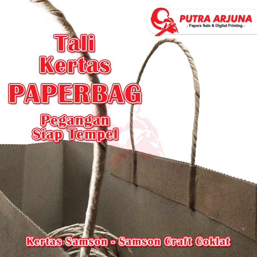 

TALI KERTAS PAPERBAG, TALI CRAFT ø3mm, SIAP TEMPEL