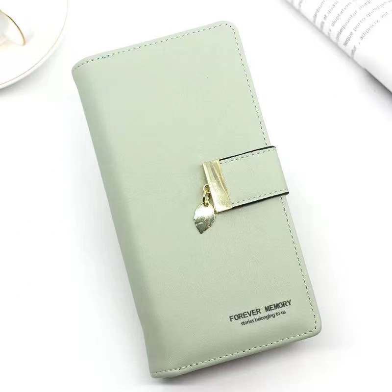 DOMPET PANJANG WANITA KOREA KULIT PREMIUM MEWAH DAUN FASHION SCALY MURAH LIPAT WA093B5