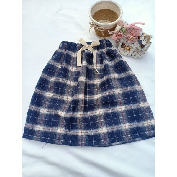 korean skirt flanel / Rong Skirt 2-7thn /rok flanel anak perempuan/ bawahan flanel rok anak perempuan