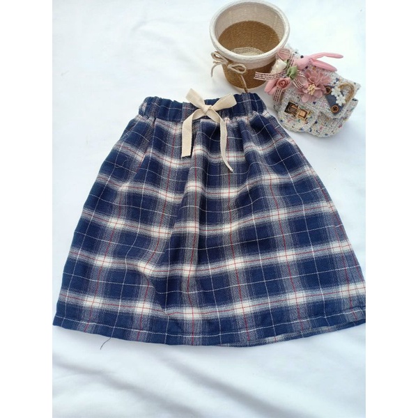 korean skirt flanel / Rong Skirt 2-7thn /rok flanel anak perempuan/ bawahan flanel rok anak perempuan