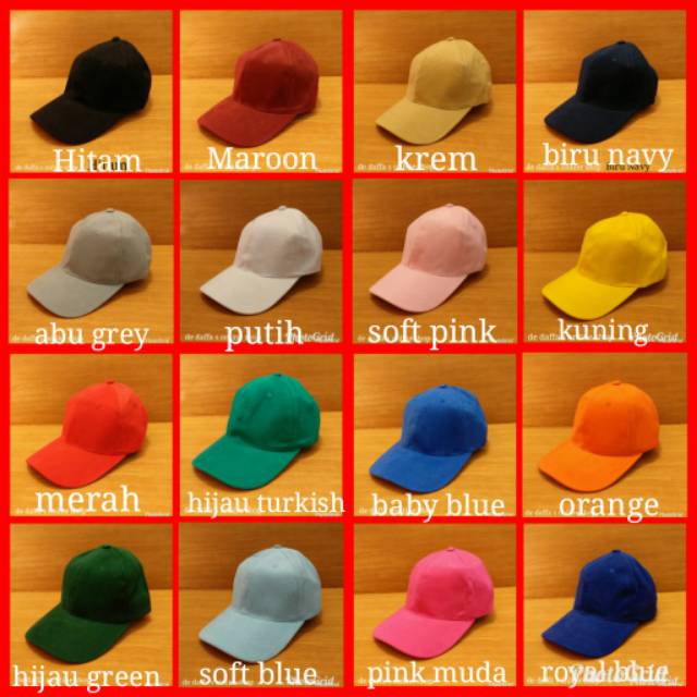 Topi baseball cap abu abu muda grey dewasa polos pria wanita casual sport - abu grey