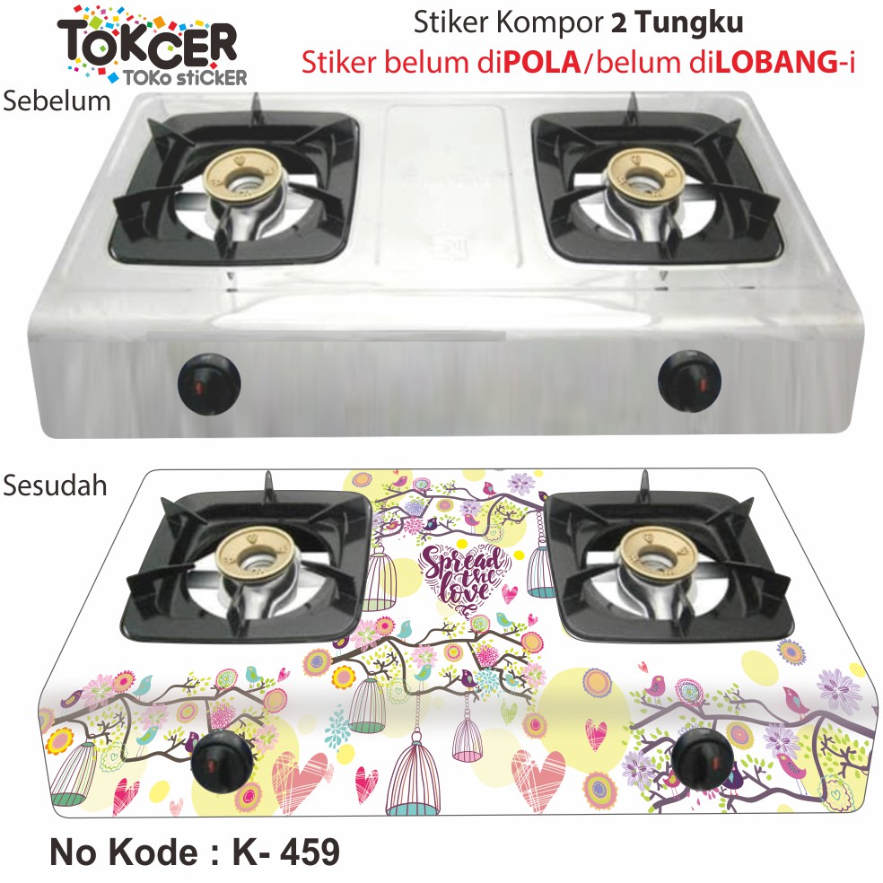 Stiker Kompor 2 Tungku BIRDCAGES