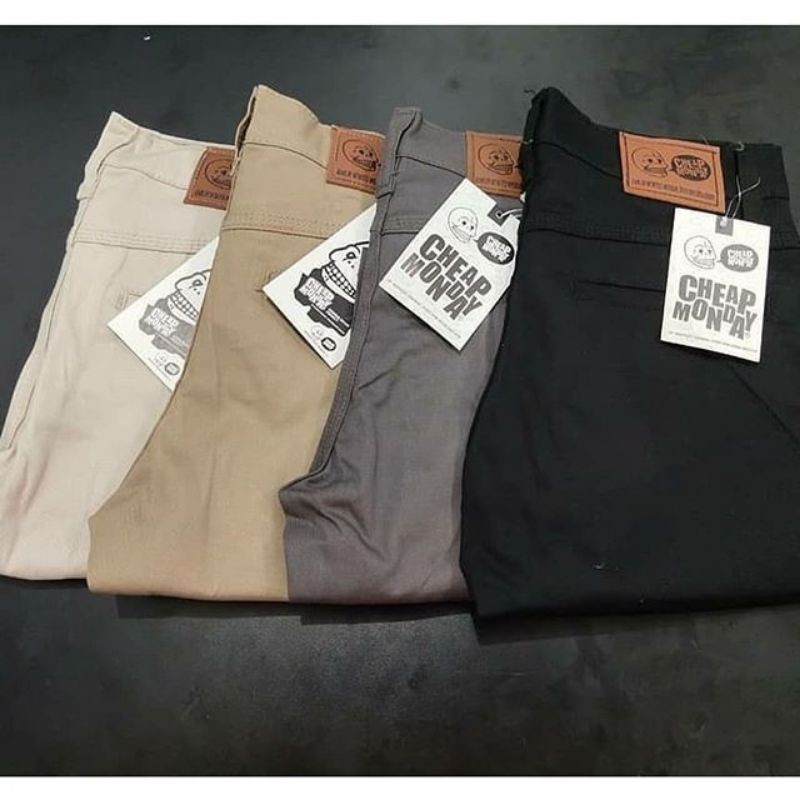 Celana Cino Formal Pria Kerja Slim fit kantor Kuliah 27-38 Chino Bahan Strectch