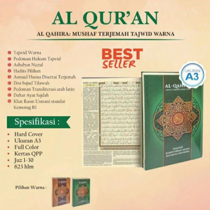 

Al Qur'an Al Qahira A3 JUMBO Mushaf Terjemah Tajwid Warna