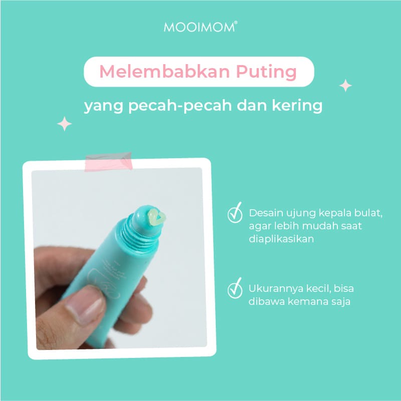 MOOIMOM - Lanolin Nipple Cream / Krim Pelindung Puting Ibu Menyusui 15ml (Krim Puting Lecet)