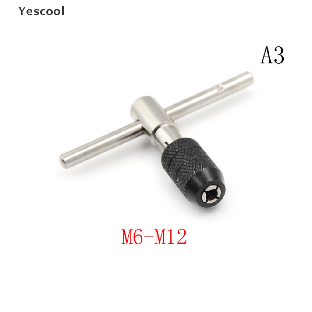 Yescool Kunci Pas Ratchet Gagang T Adjustable M3-M6 / M5-M8 / M6-M12