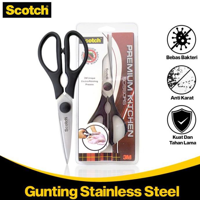 

Promo Awal tahun 3M Scotch Gunting Dapur Stainless Premium Kitchen Scissors 3M-KS-P Big Sale