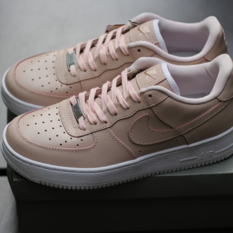 Nk Air Force 1 Low Peach White Sneakers Wanita Original Premium BNIB Full Tag / Air Force 1