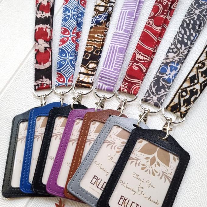 

Sale!!! Kalung Nametag Id Card/Lanyard Batik Cap Katun Handmade 2.5Cm - Paling Dicari