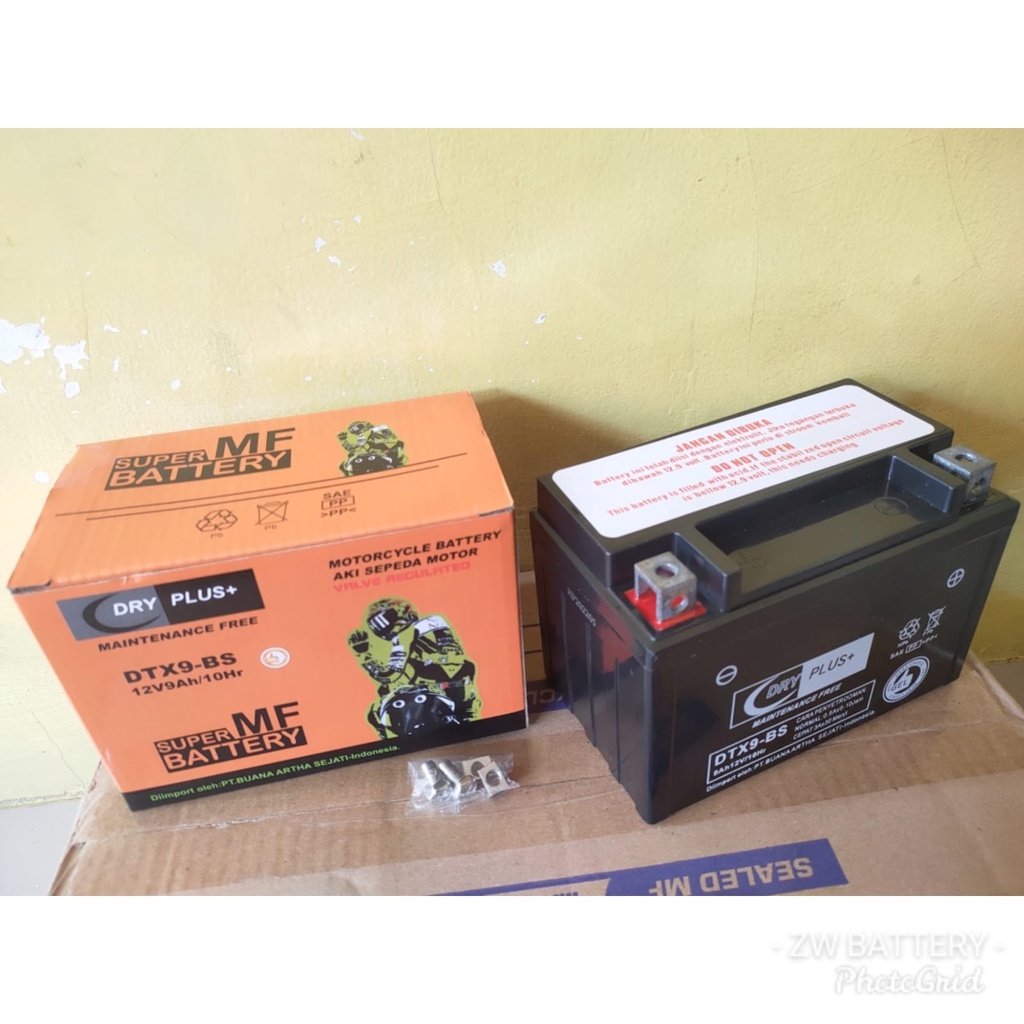 Aki Motor Kawasaki Ninja 250 FI, Ninja 250 Karbu YTX9-BS / DTX9-BS DRYPLUS MF