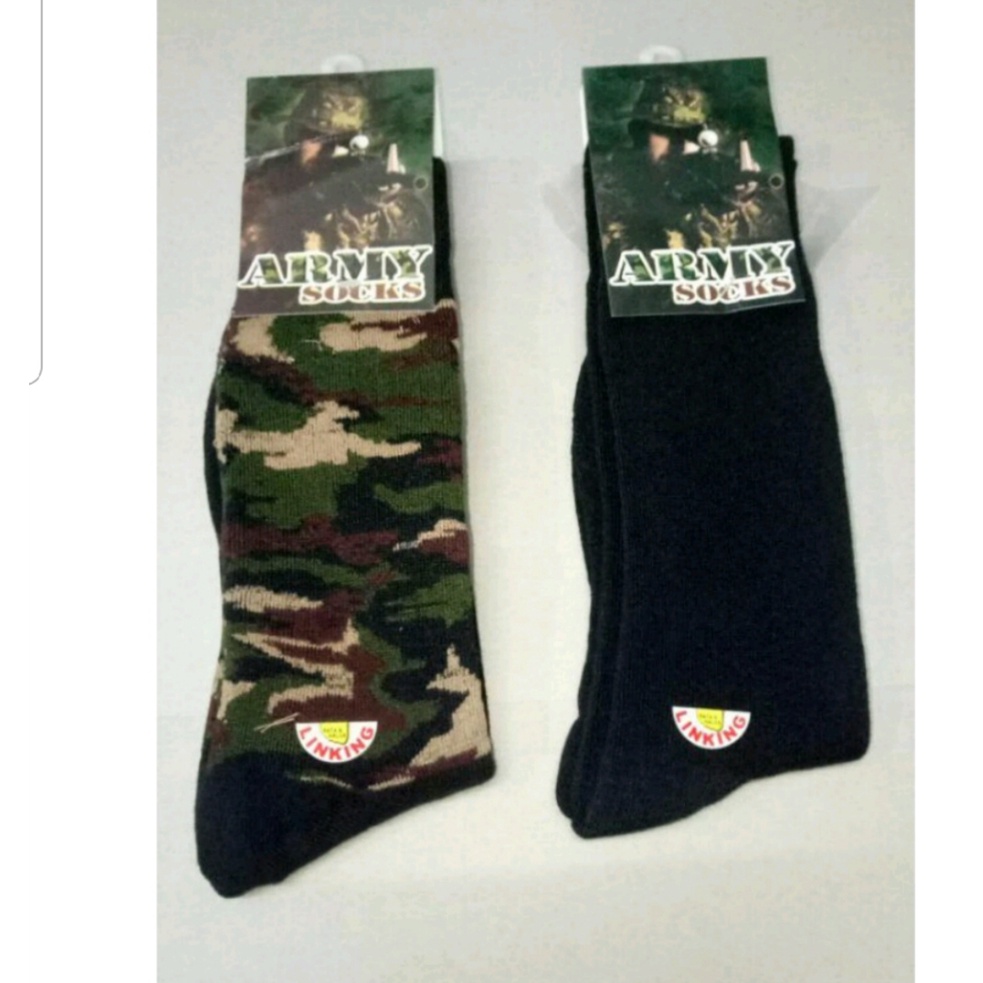 Kaos Kaki ARMY TNI Tebal Hitam Polos