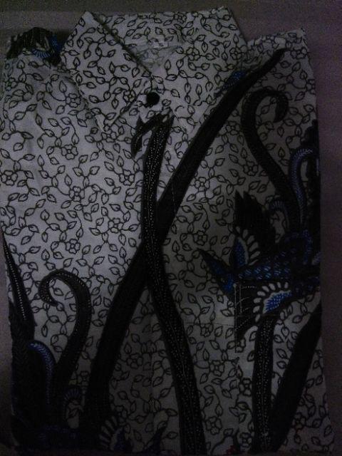 022 Zahira Batik Hrb026 Kenongo Hem Kemeja Batik Pria Lengan Pendek  Katun Primis Halus M L Xl