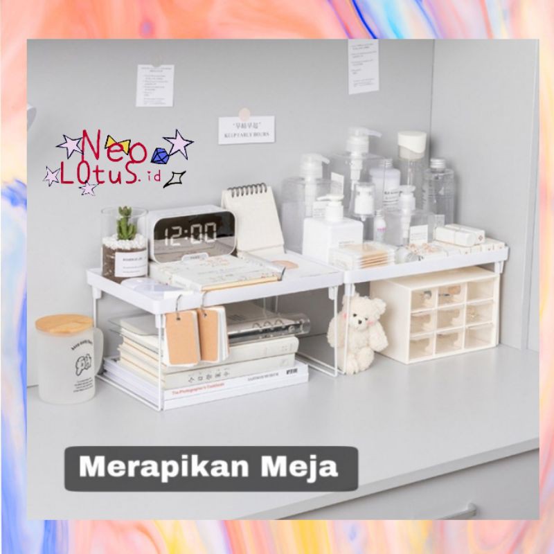 Rak Lipat Mini Rak Penyimpanan Multifungsi Meja Lipat Rak Lipat Mini Rak Penyimpanan Multifungsi Meja Lipat