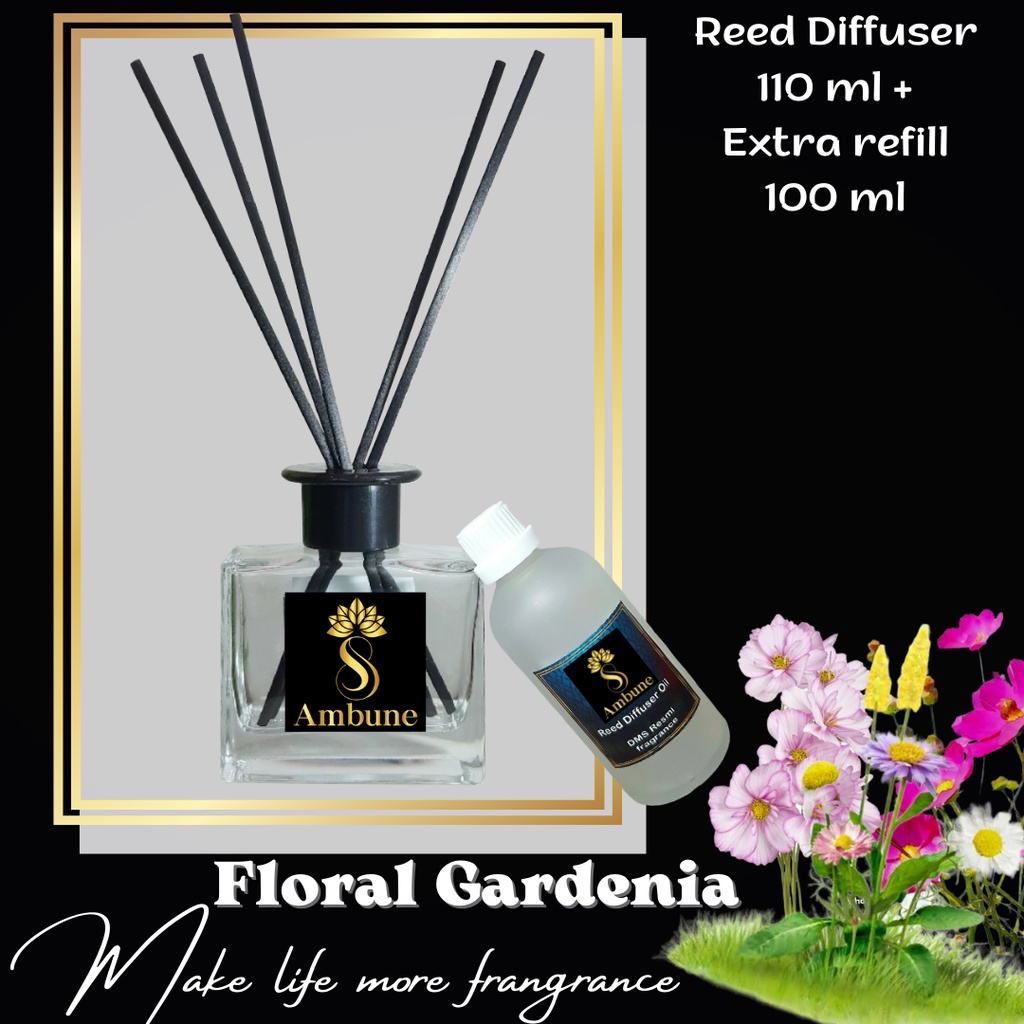 Floral Gardenia Pengharum ruangan 110 ml + Extra refill 100 ml Ambune