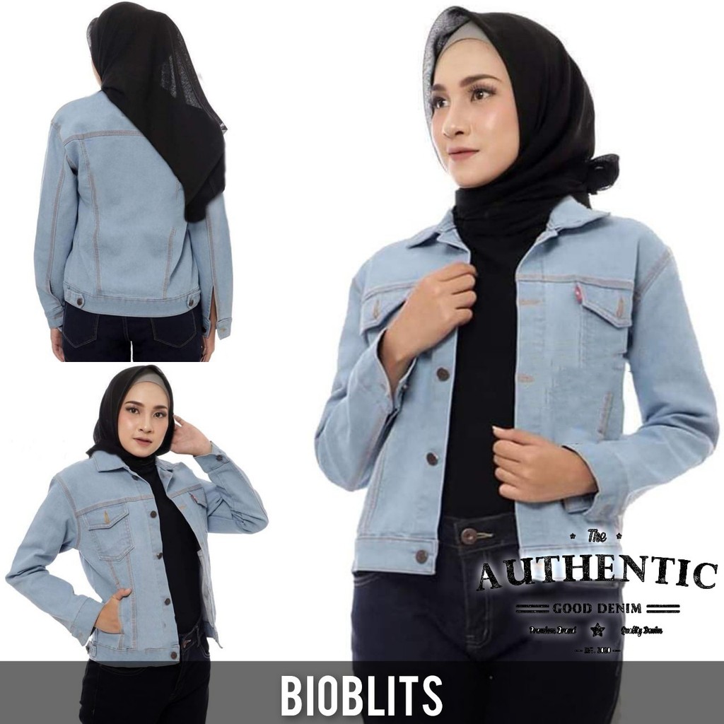 Jaket Jeans Wanita premium | Jaket Denim Kekinan Bahan jeans tebal dan tidak luntur