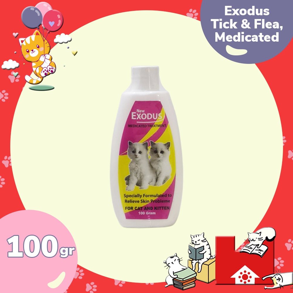 Bedak Kutu / Jamur Kucing &amp; Anjing Exodus 100gr