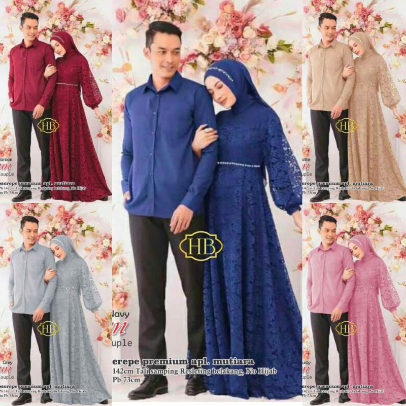 NEW ANGGUN COUPLE BEST SELLER COUPLE GAMIS BROKAT