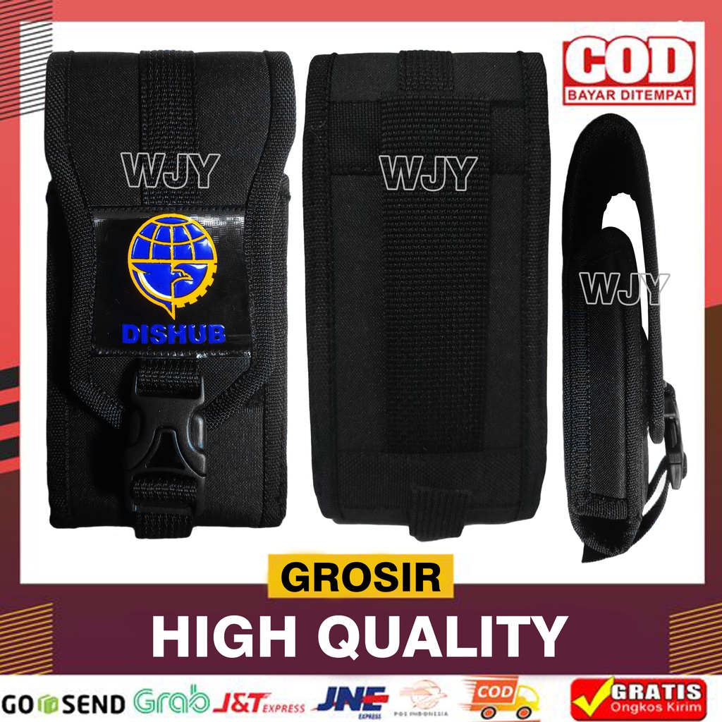 SARUNG HP DISHUB SARUNG HP PINGGANG TACTICAL LOGO DISHUB