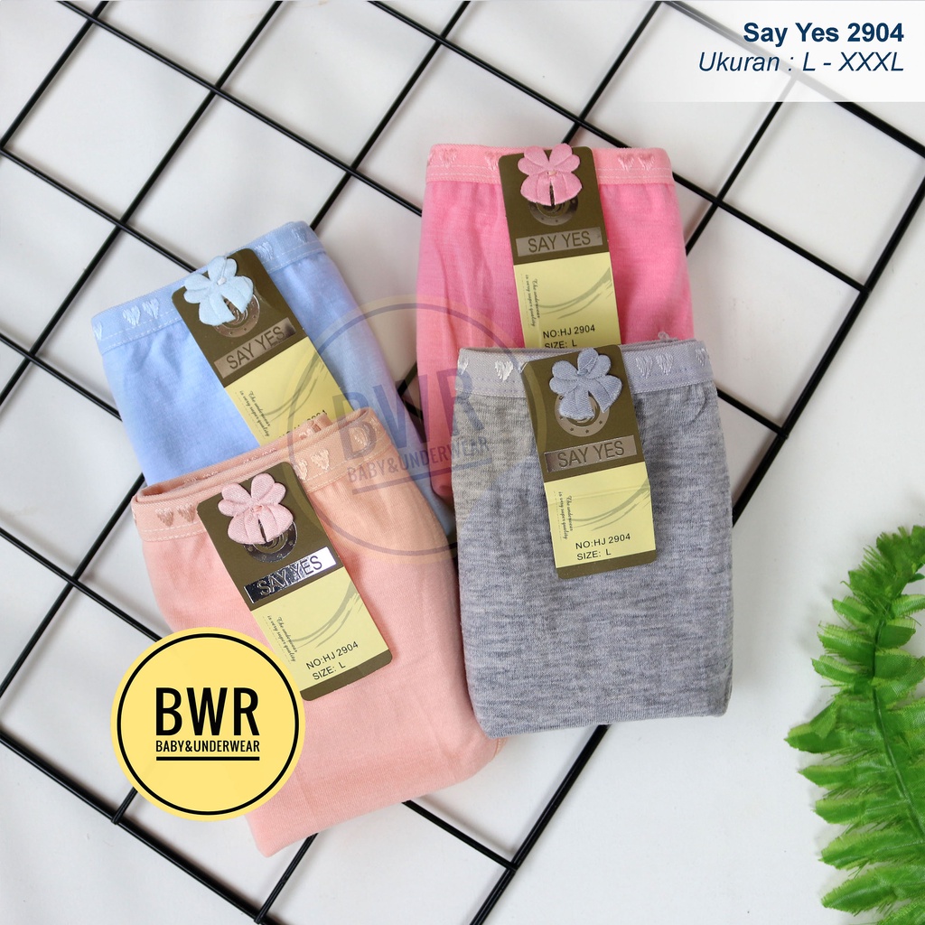 [ 6pc ] CD SAY YES | Celana Dalam Wanita Dewasa Murah Berkualitas Katun Midi || Bwr