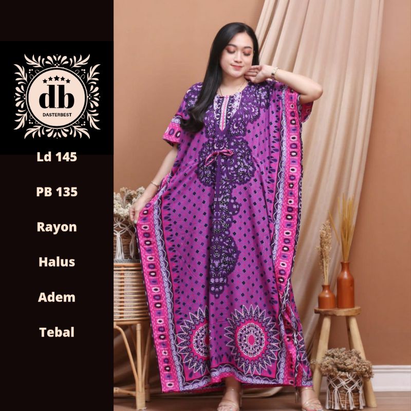 Daster Bali Jumbo Motif Pelangi Ld 145 Panjang Semata Kaki Lengan Pendek Model Kalong Kelelawar Lowo