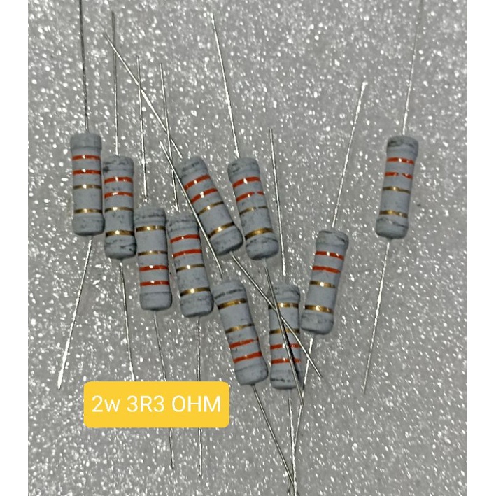 10BUAH RESISTOR 2WATT 3R3 OHM 2 WATT 3.3 OHM 3R3OHM
