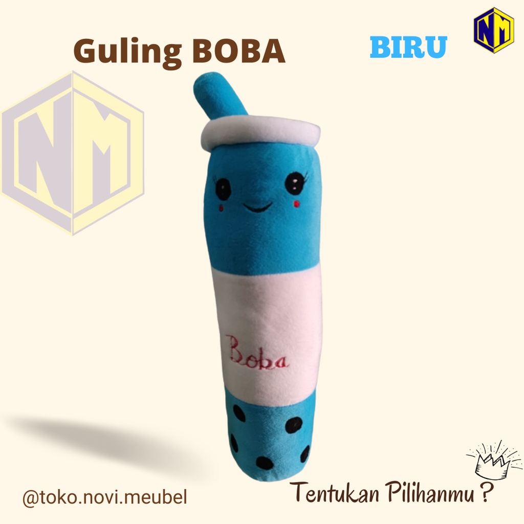 Guling Boneka Boba Milk Tea Kain Halus Tinggi 60cm Guling Boba Viral