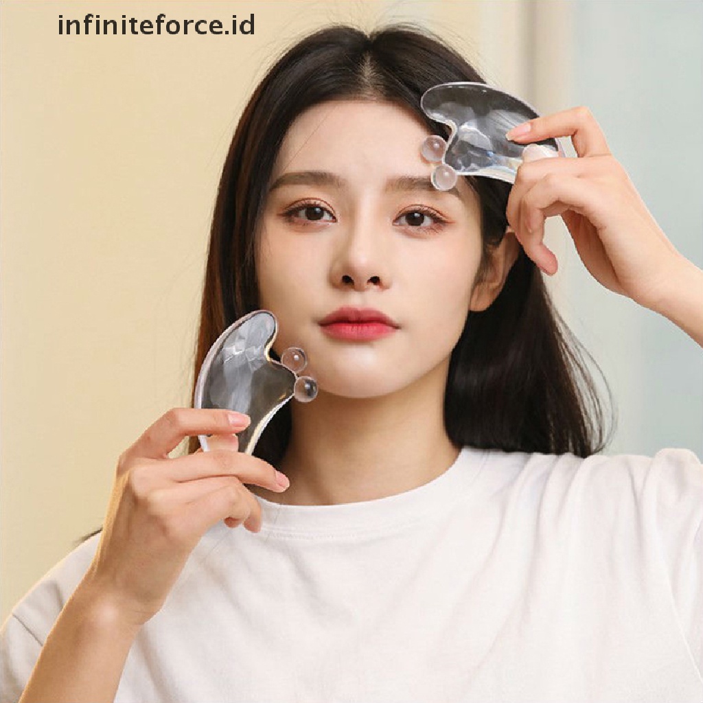 (infiniteforce.id) Alat Pijat gua sha Bentuk Hati Untuk Wajah / Tubuh