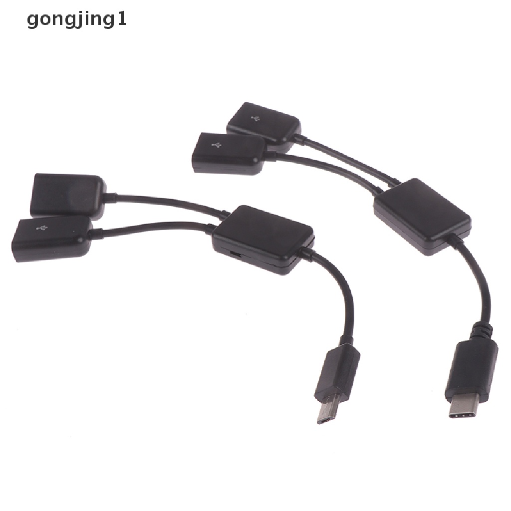 Ggg Kabel adapter splitter y Micro usb / Tipe c Ke 2 otg dual female